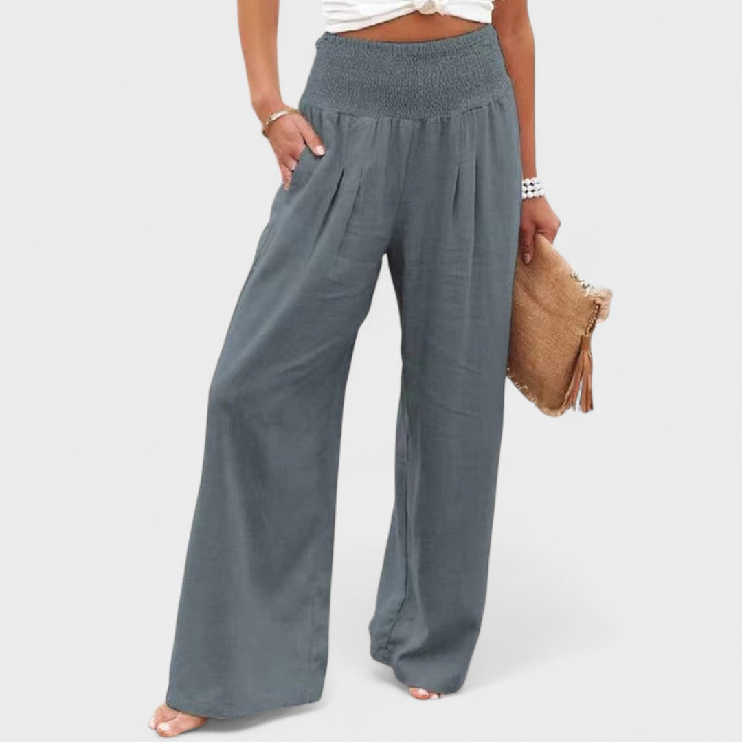 Susana™ | Pantalones Amplios de Algodón y Lino
