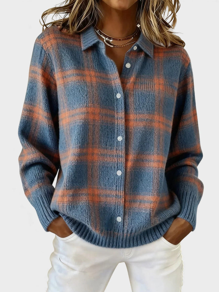 Alba™ | Suéter Retro a Cuadros con Contraste Casual