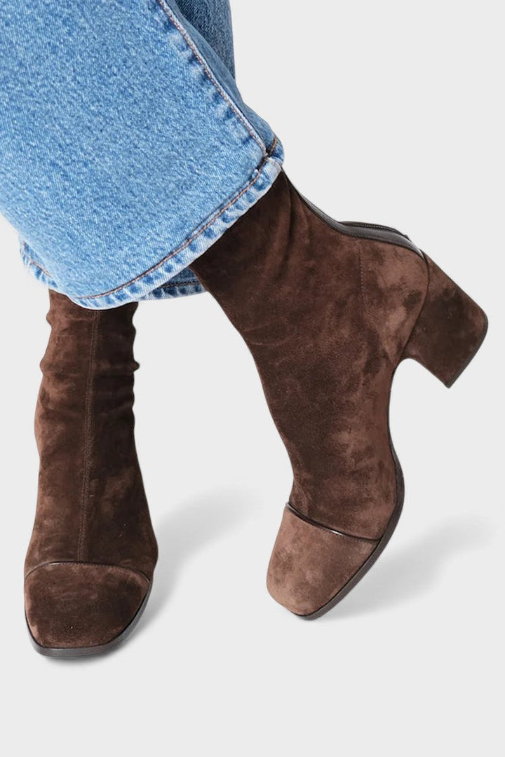 Victoria™ | Botines de tacón con punta cuadrada