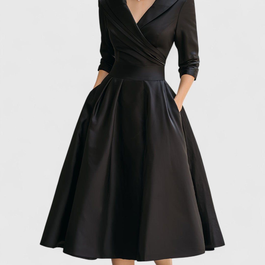 Rosalie | Elegante vestido midi con un sutil brillo