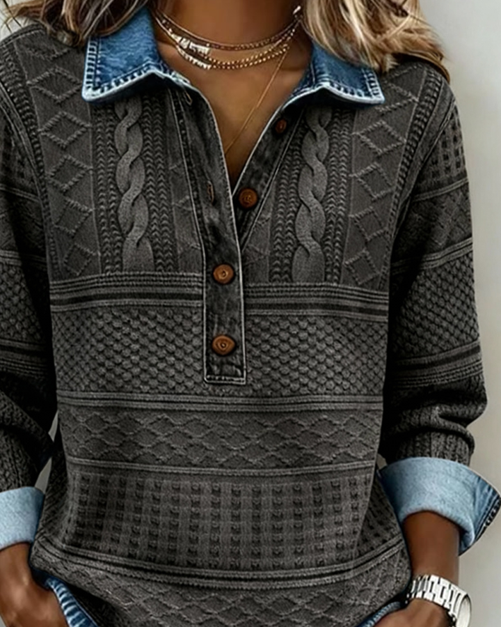 Mila | Jersey moderno con botones a medio abrir