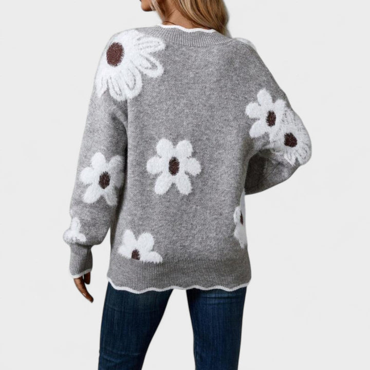 Inés™ | Suéter chic de mujer con estampado floral
