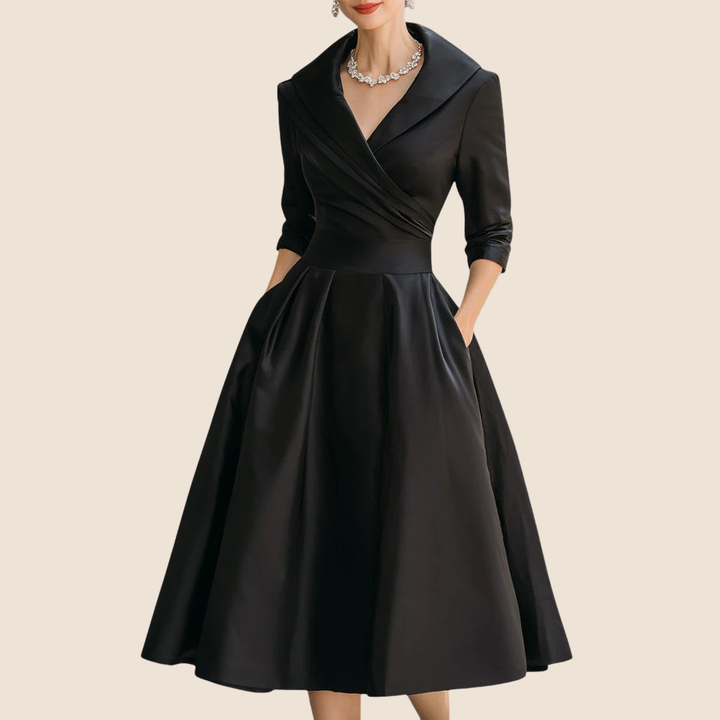 Rosalie | Elegante vestido midi con un sutil brillo