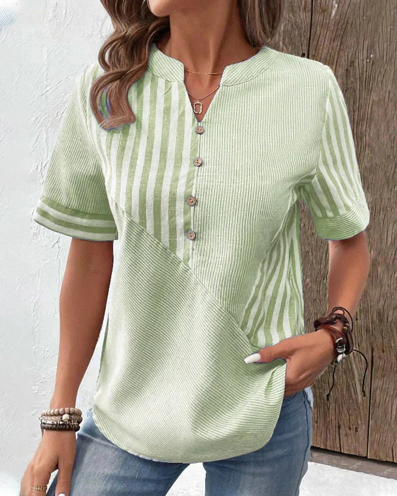 Marta™ | Blusa Rayada Suave