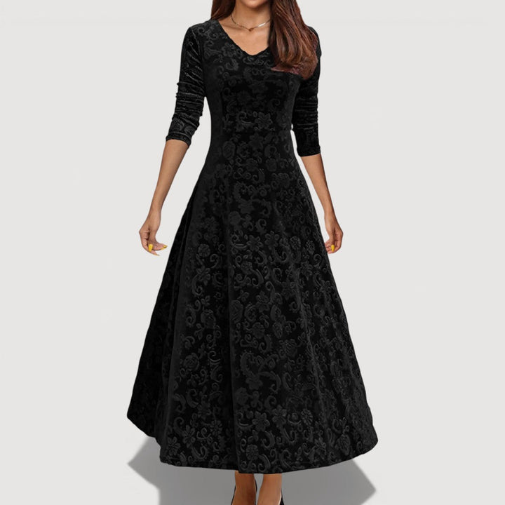 JILLIAN – VESTIDO DE VELVET ELEGANTE
