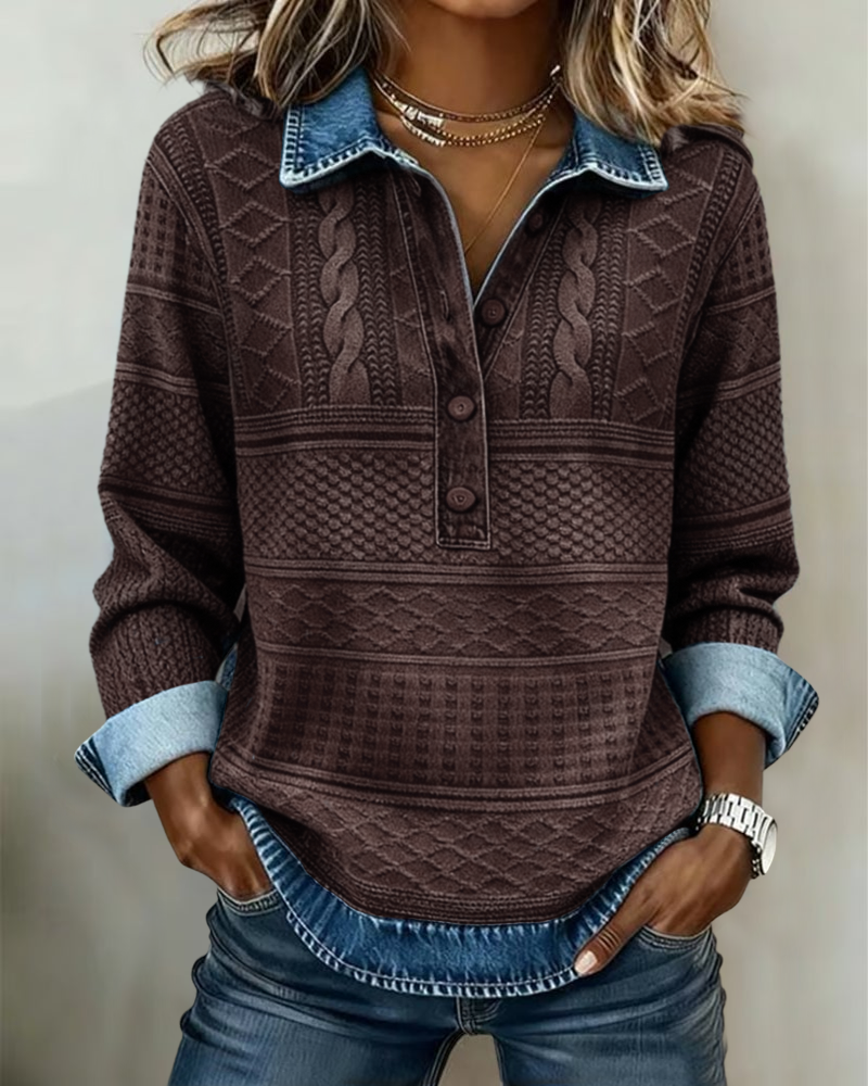 Mila | Jersey moderno con botones a medio abrir