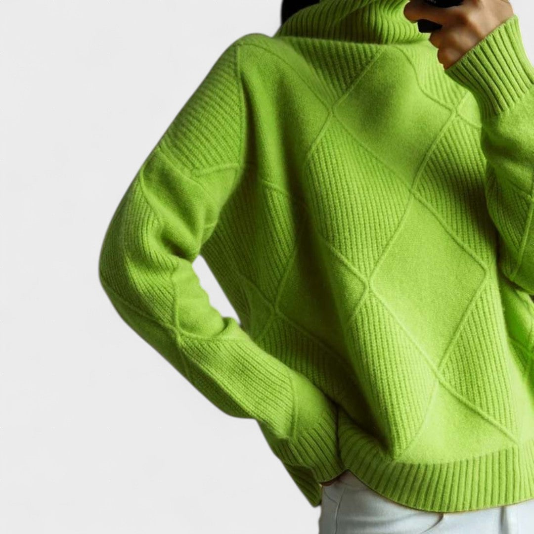 Elena™ | Suéter de punto con cuello alto