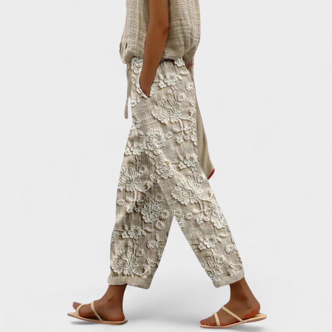 Graciela™ | Pantalones florales elásticos cómodos