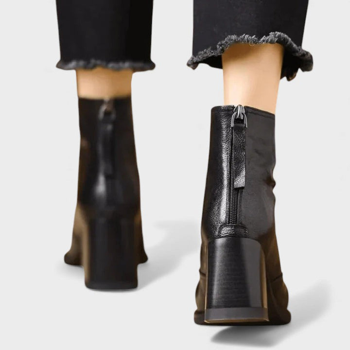 Isabel™ | Botines de cuero cómodos de caña al tobillo