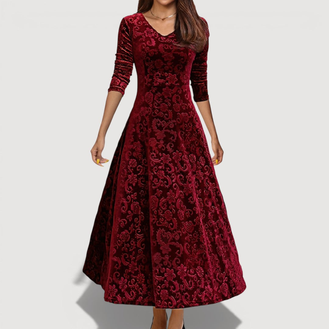 JILLIAN – VESTIDO DE VELVET ELEGANTE