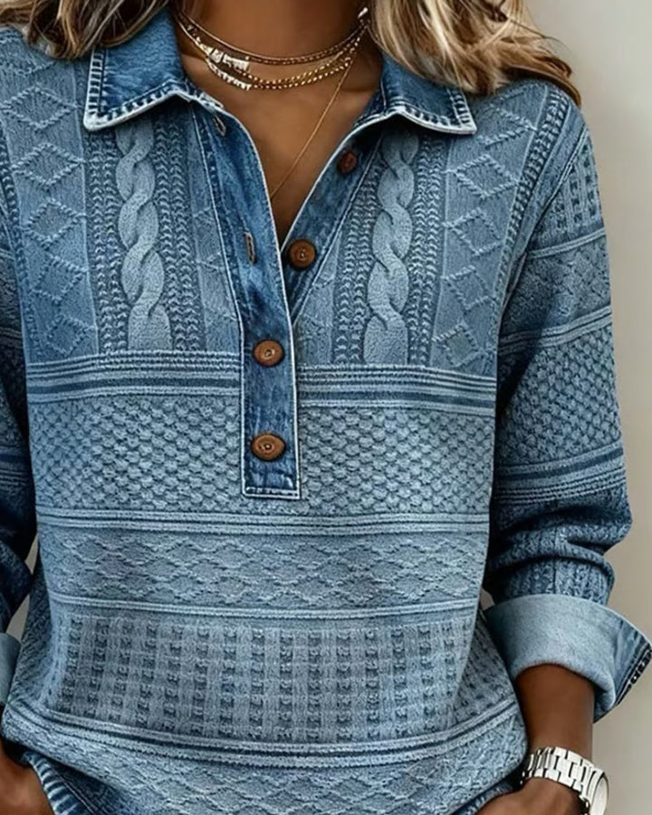Mila | Jersey moderno con botones a medio abrir