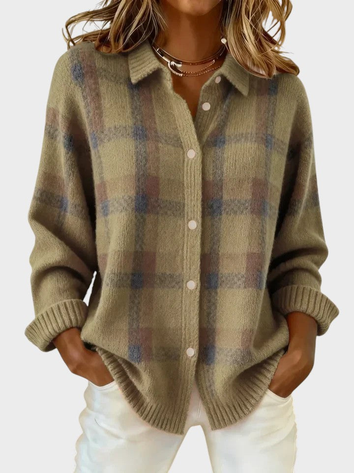 Alba™ | Suéter Retro a Cuadros con Contraste Casual