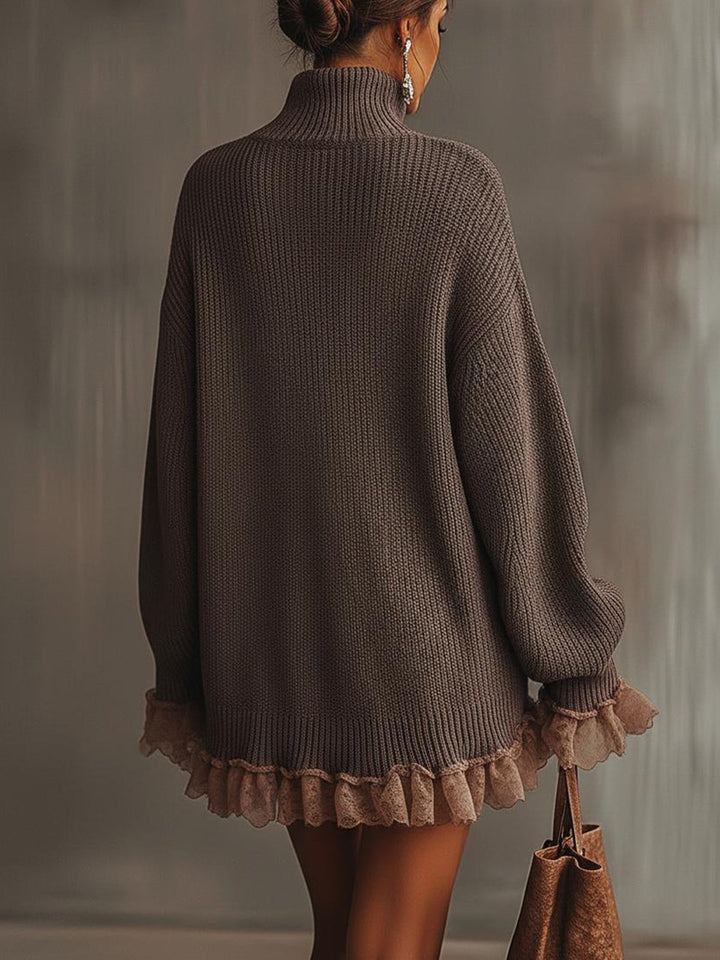 Nina | Vestido Suéter de Punto con Volantes