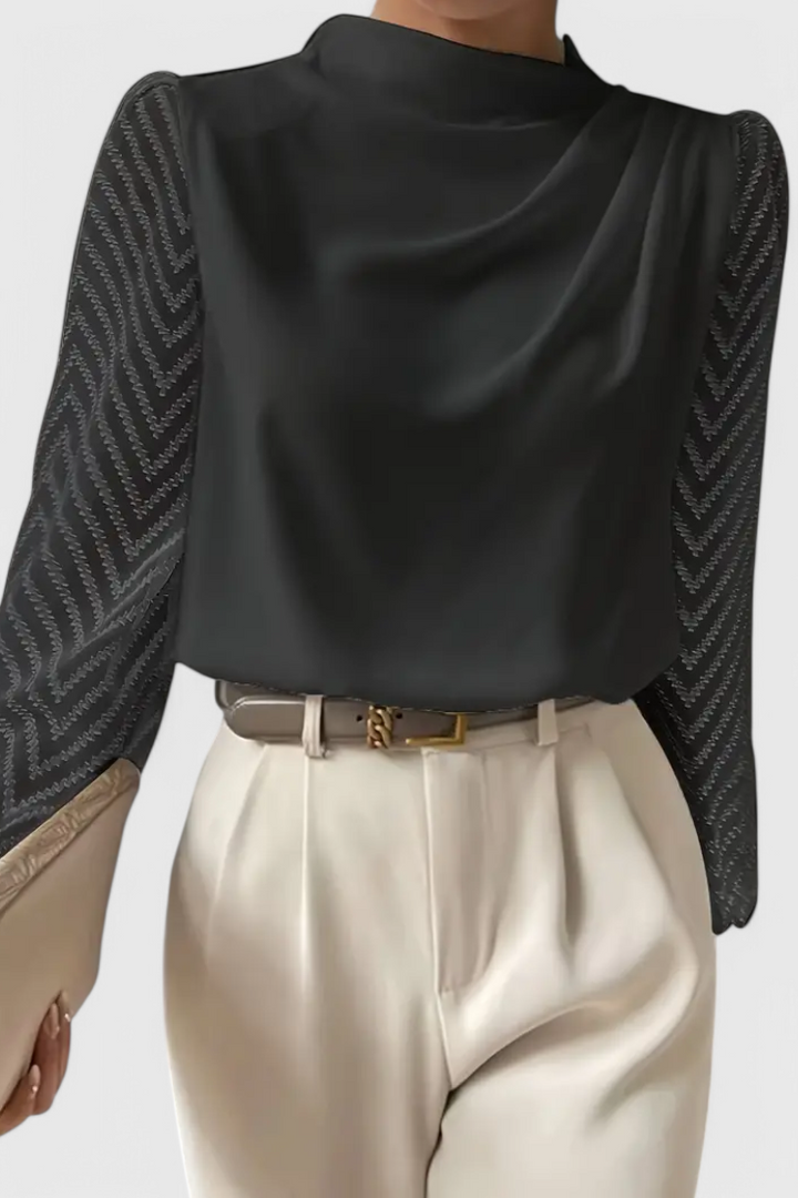 Blusa Elegante Zaraa con Mangas Transparentes