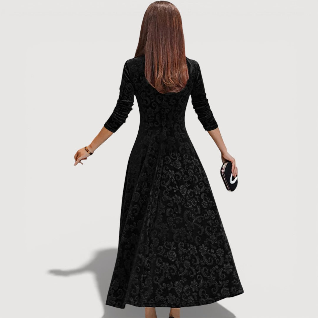 JILLIAN – VESTIDO DE VELVET ELEGANTE