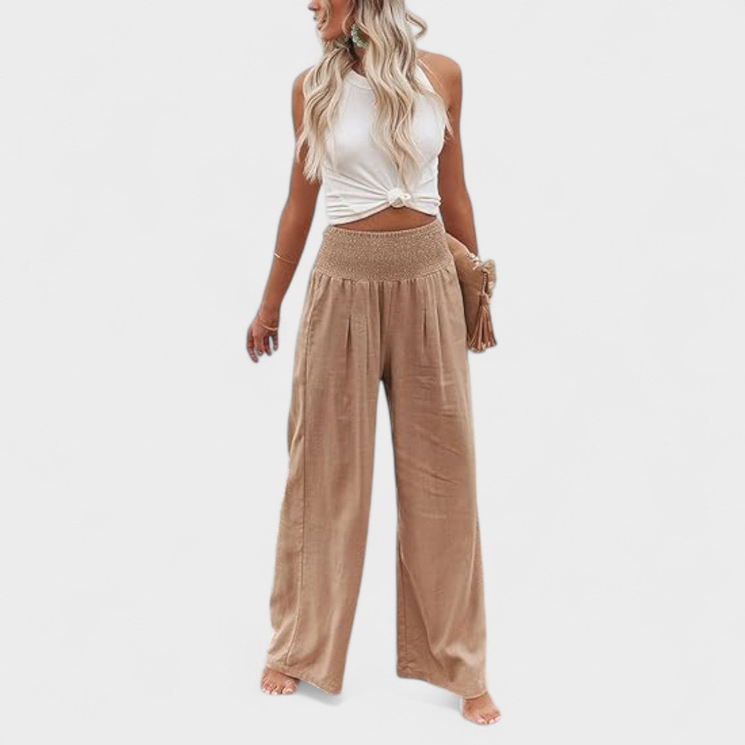 Susana™ | Pantalones Amplios de Algodón y Lino