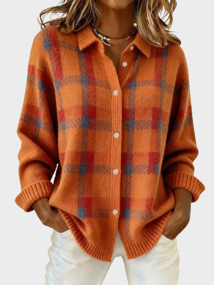 Alba™ | Suéter Retro a Cuadros con Contraste Casual