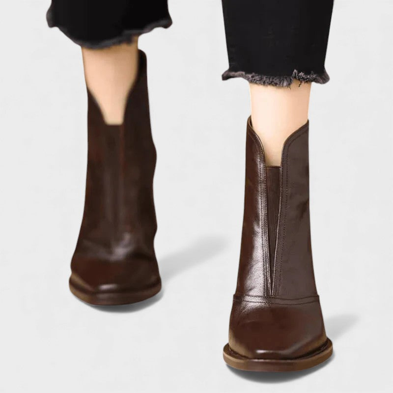 Isabel™ | Botines de cuero cómodos de caña al tobillo