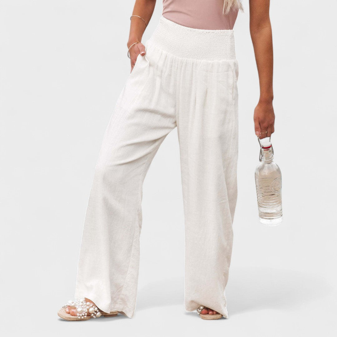 Susana™ | Pantalones Amplios de Algodón y Lino