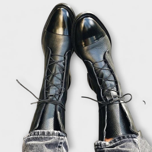 Gabriela | Botas De Cuero Sintético Negro