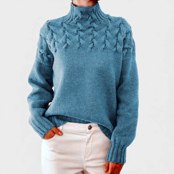 Nora™ | Suéter de punto cálido con cuello alto