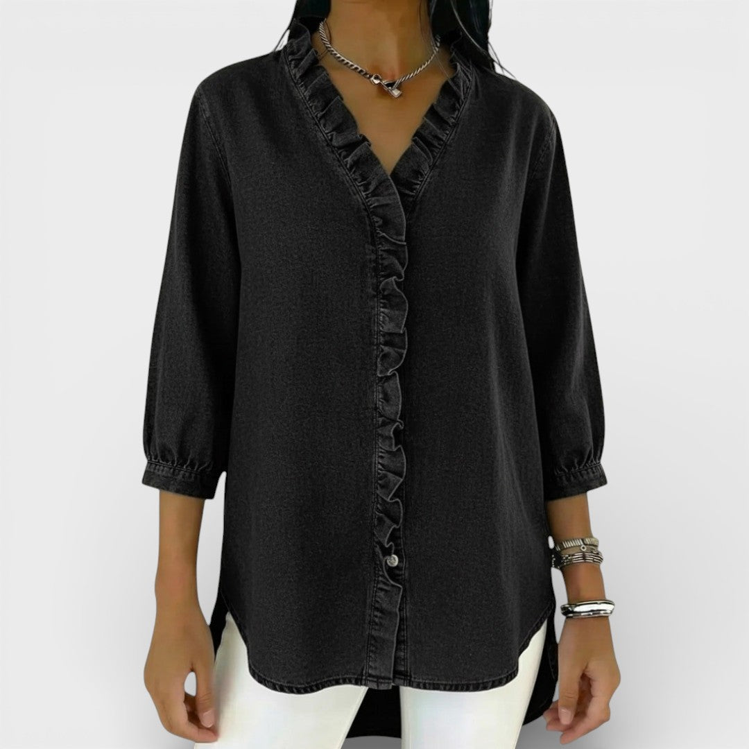Elena™ | Blusa elegante con volantes