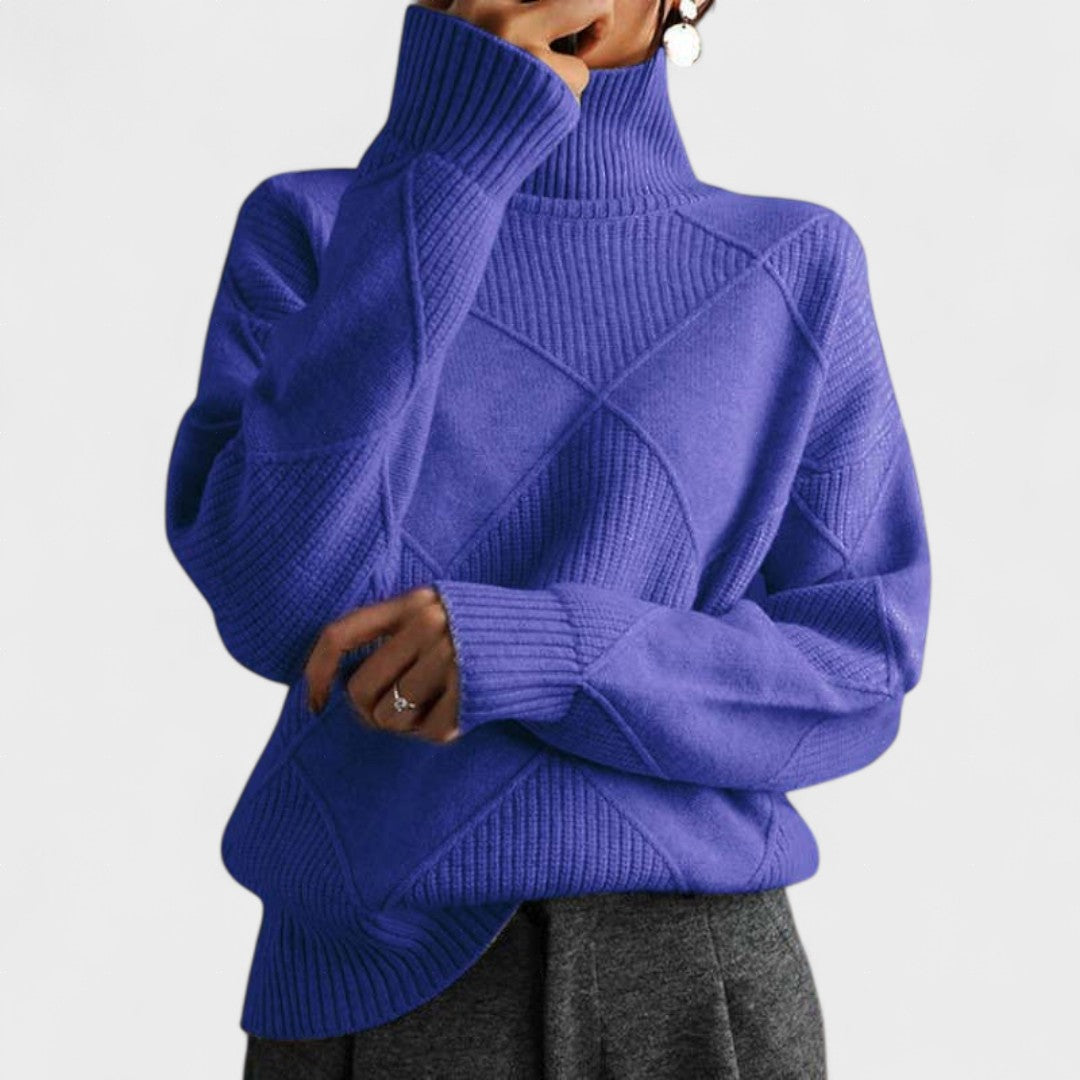 Elena™ | Suéter de punto con cuello alto