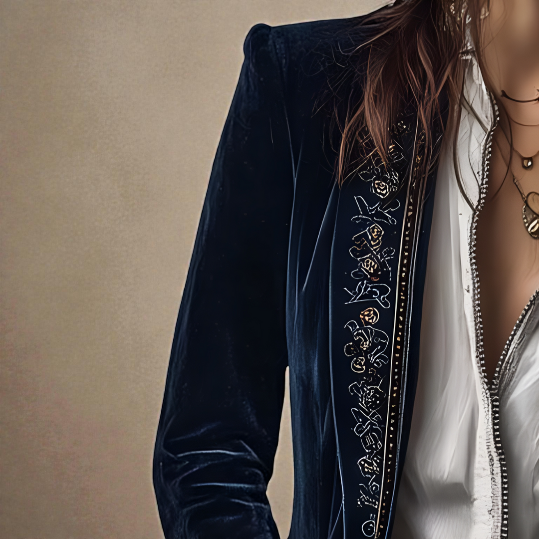 Nuria™ | Elegante Chaqueta de Terciopelo