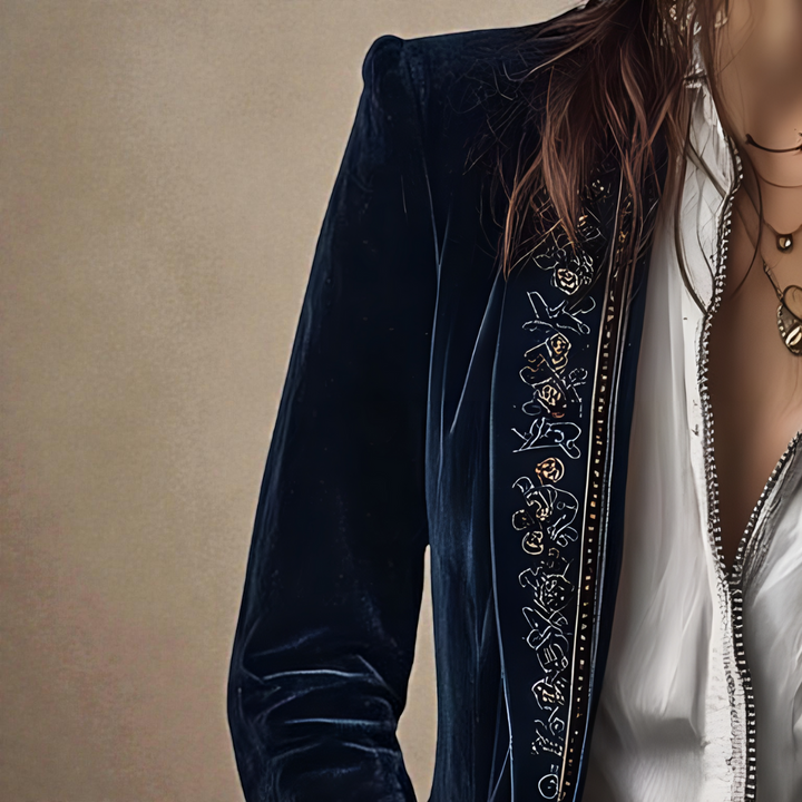 Nuria™ | Elegante Chaqueta de Terciopelo