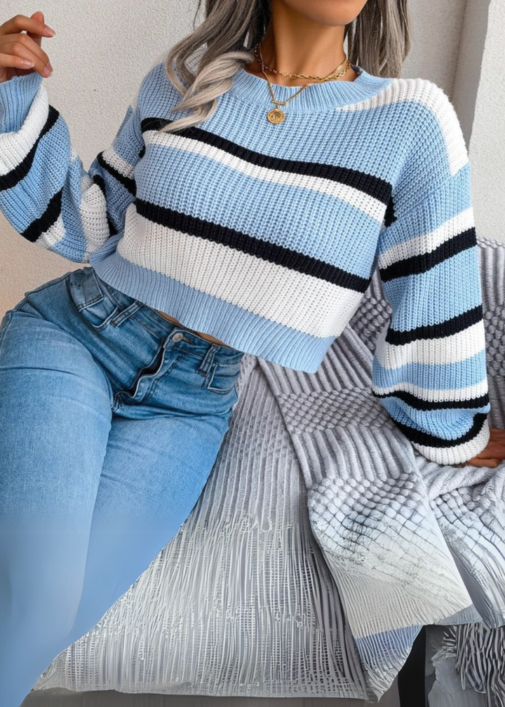 Vera™ | Jersey Cropped con Rayas