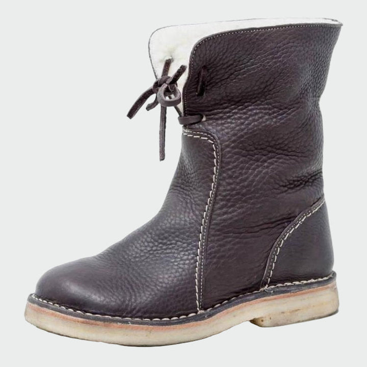 Alba | Botines De Cuero Impermeables Con Forro De Lana