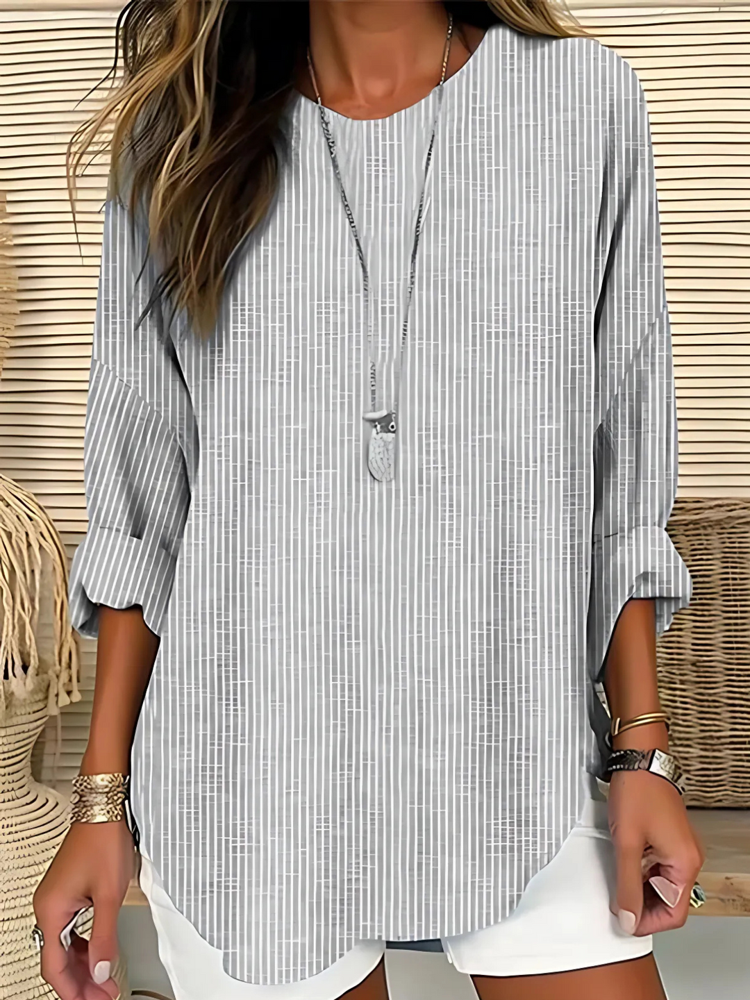 Maya™ | Blusa Moderna a Rayas