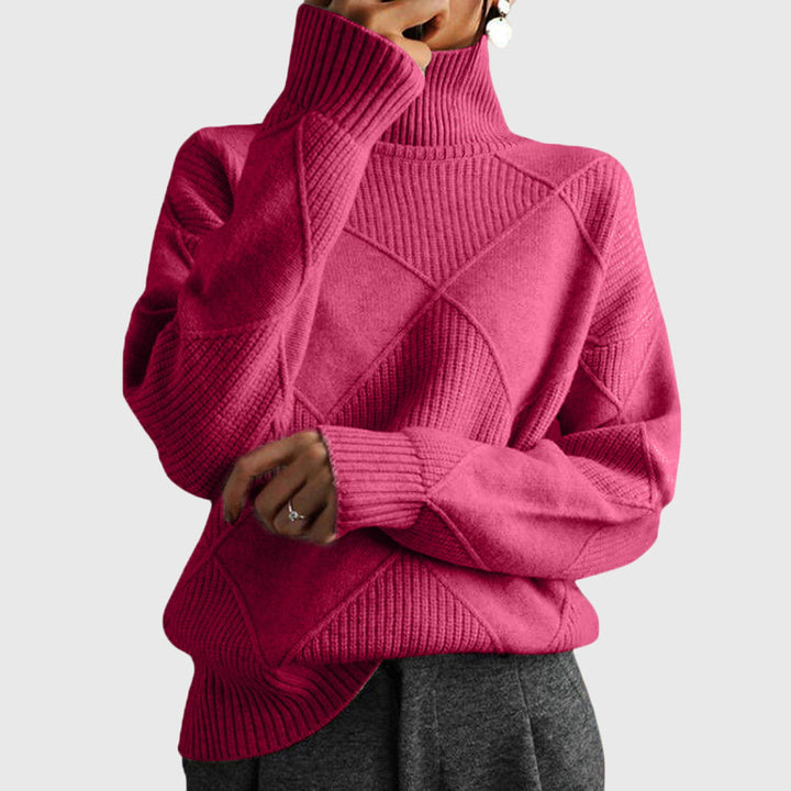 Angela | Suéter de invierno suave con elegante estampado gráfico
