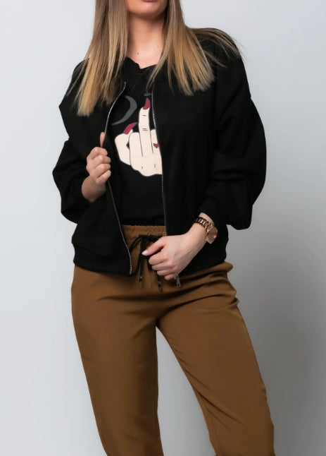 Luciana | Chaqueta Bomber de Ante