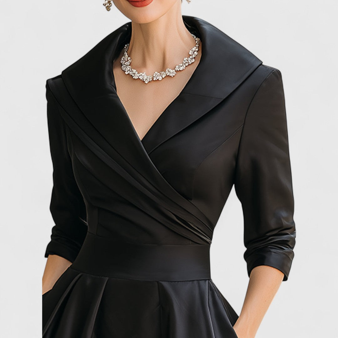 Rosalie | Elegante vestido midi con un sutil brillo
