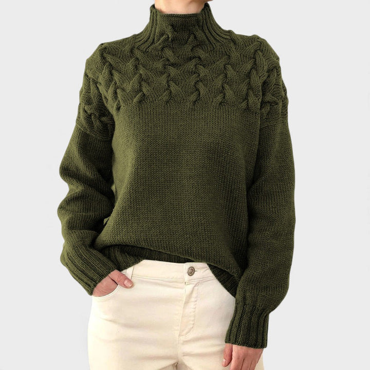 Nora™ | Suéter de punto cálido con cuello alto