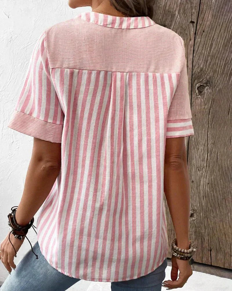 Marta™ | Blusa Rayada Suave