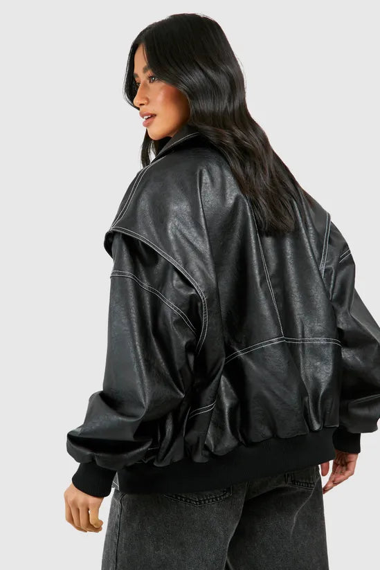 Kurtka Lyva z imitacji skóry