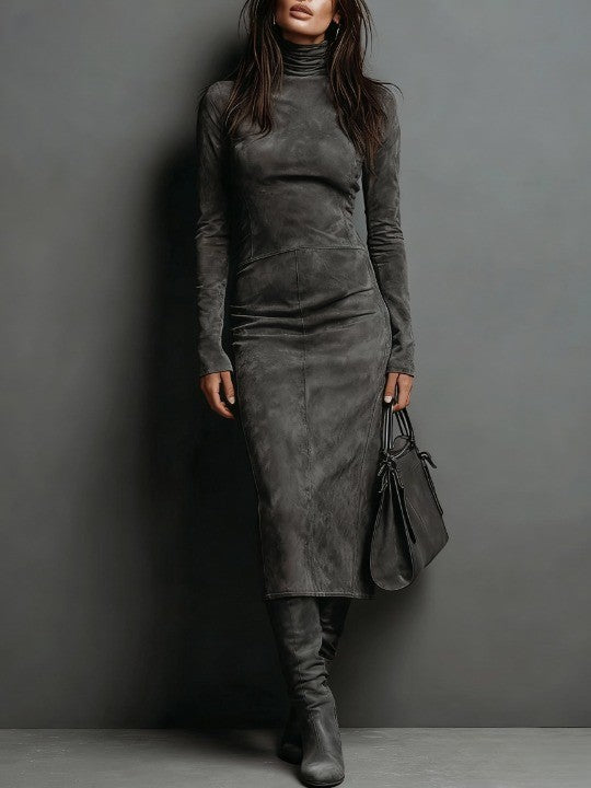 Giada | Vestido midi de ante