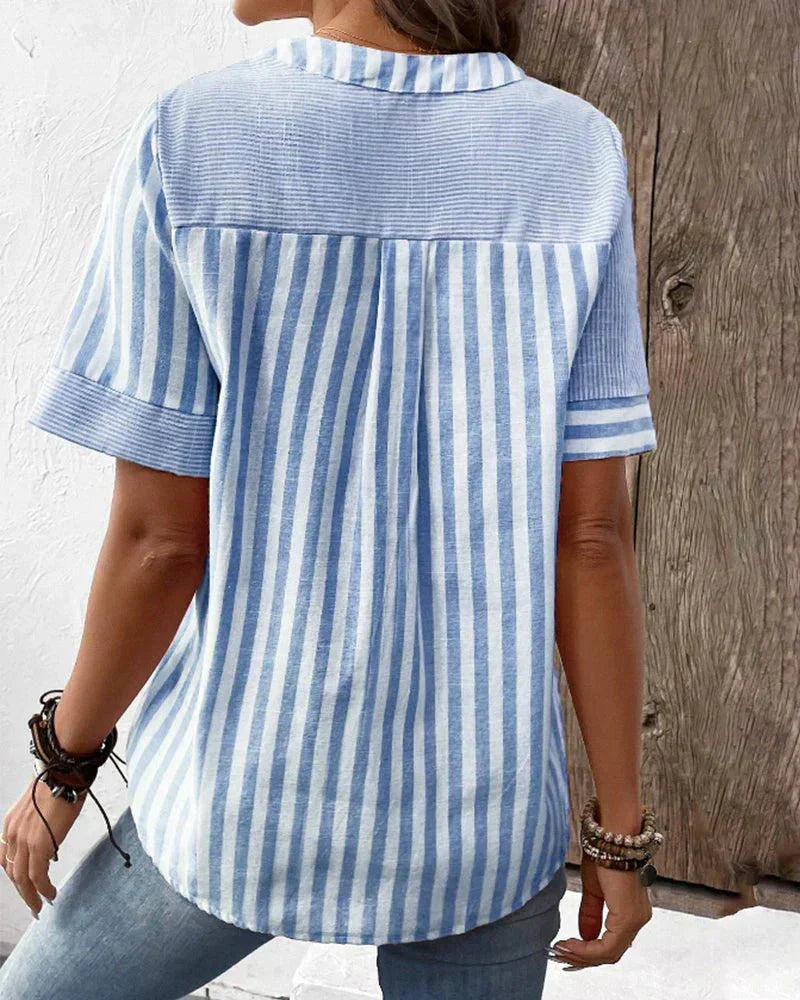 Marta™ | Blusa Rayada Suave