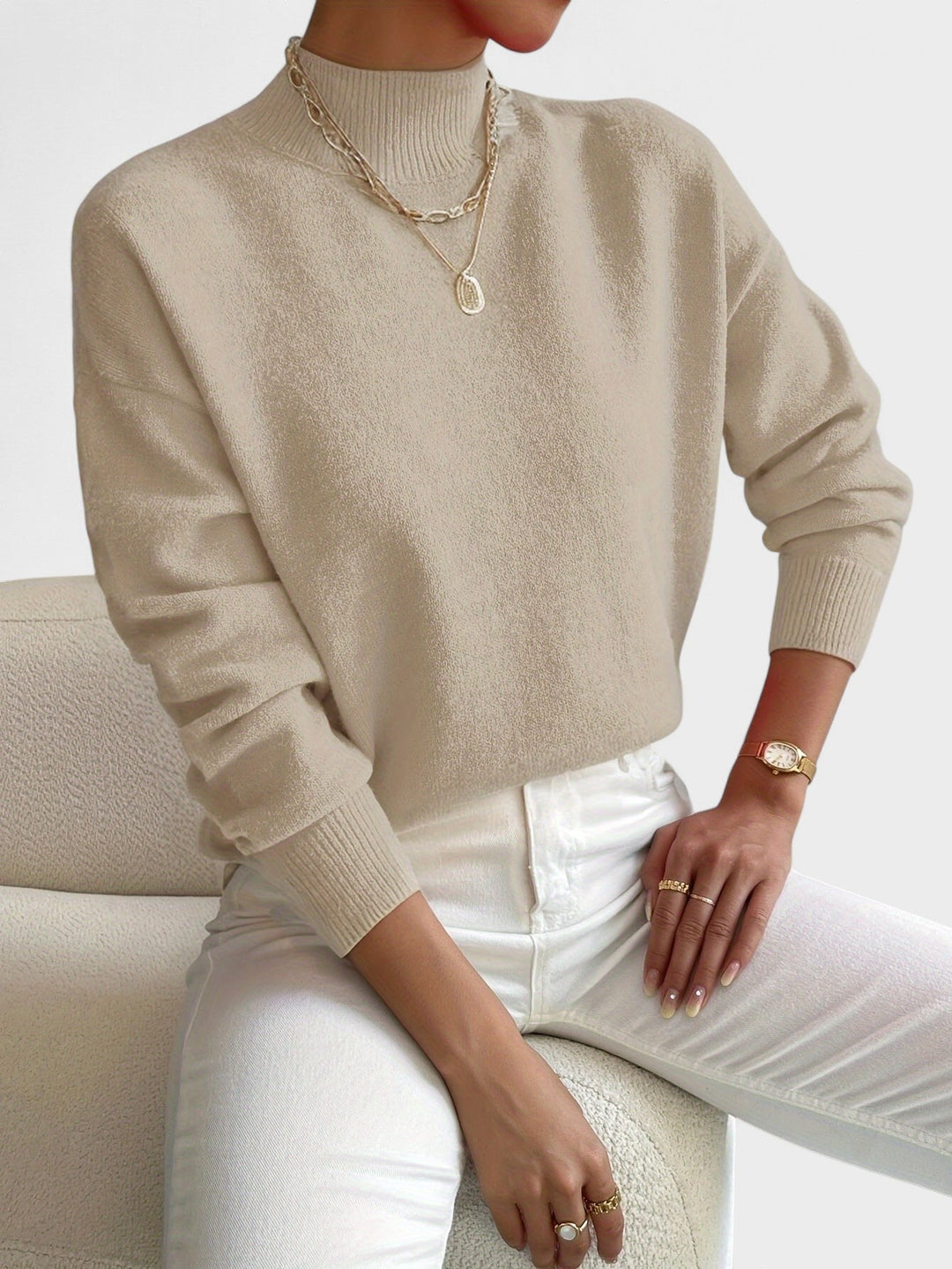 Petra™ | Jersey elegante de cuello alto