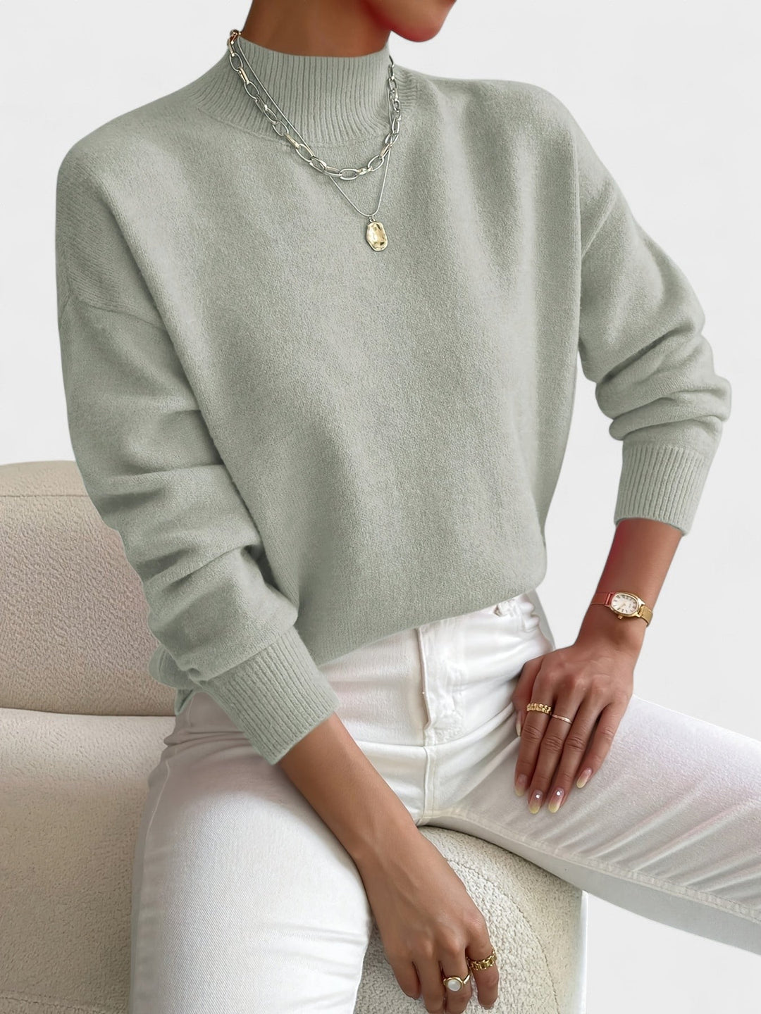 Petra™ | Jersey elegante de cuello alto